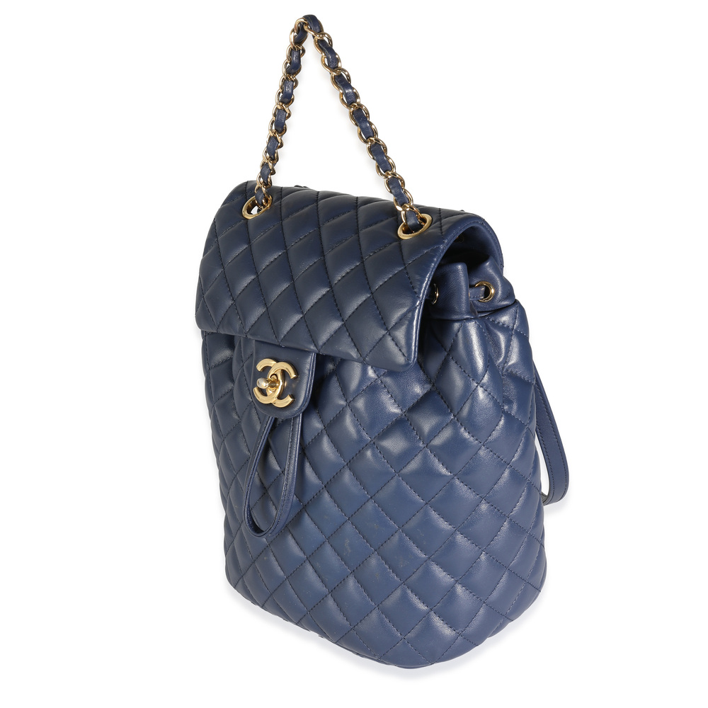 Chanel Navy Quilted Lambskin Small Urban Spirit Backpack - Picture 3 of 7